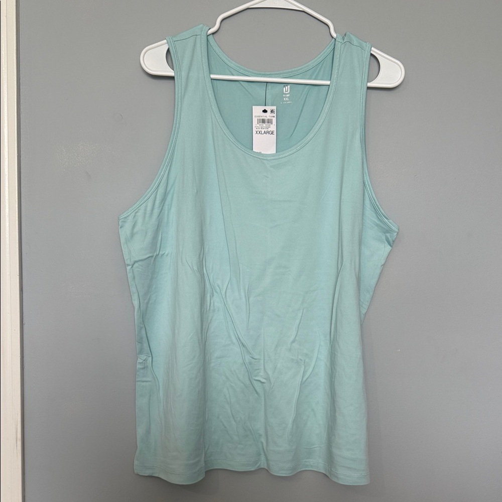 NWT Ideology blue/ Green Scoop Neck Essential Tank Top
